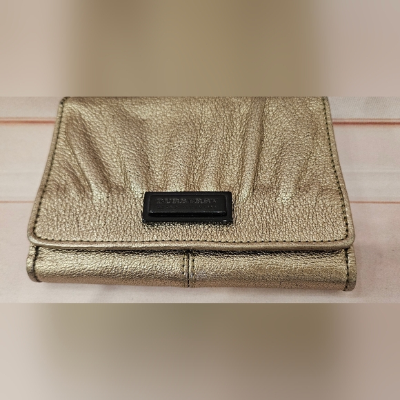 Burberry Gold Leather Clutch - Picture 1 of 5